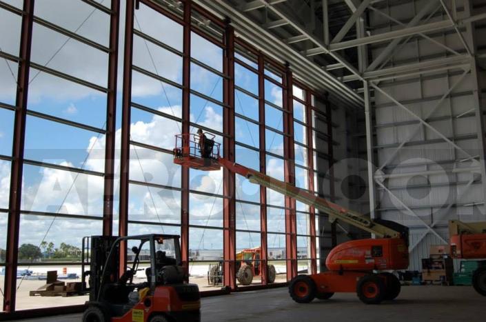 aircraft hangar door installation process