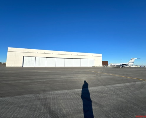 airport large hangar doors